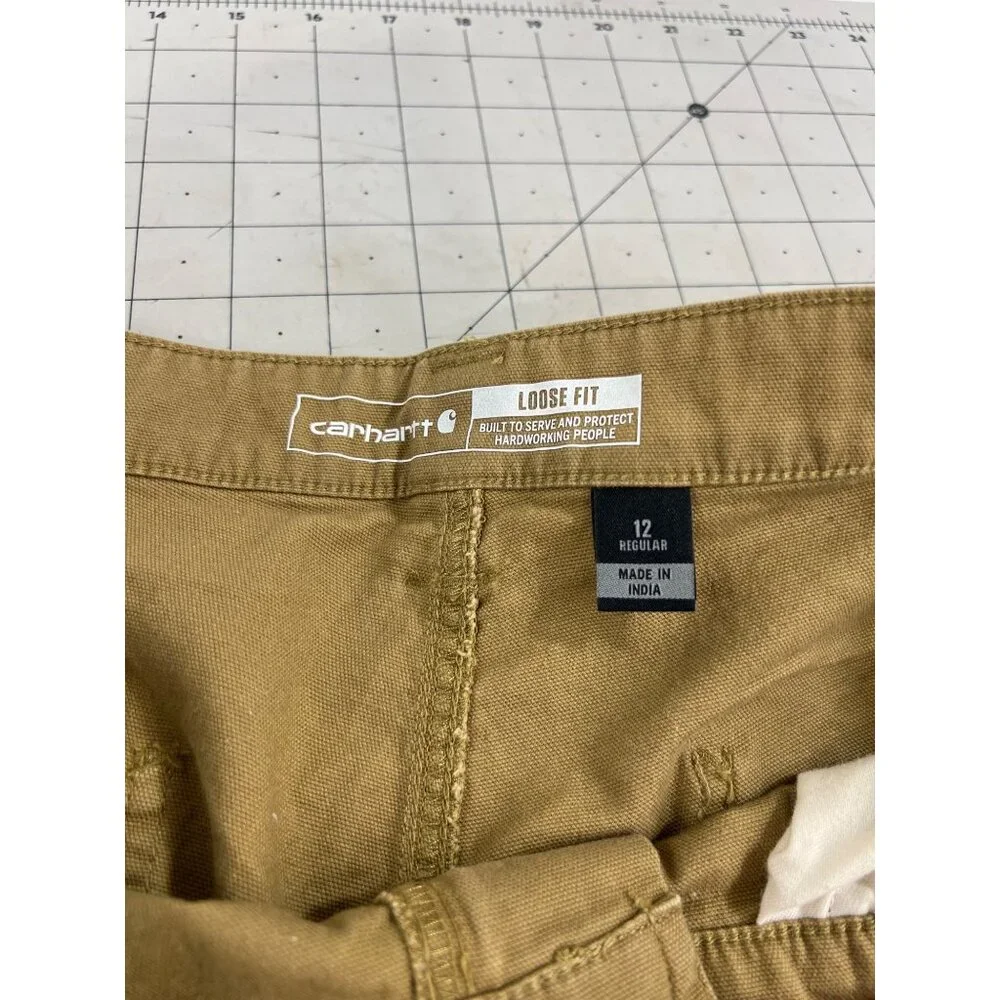 Carhartt Loose Fit Women's Carpenter Work Pants Size 12 Regular Brown  BN2080-W - Picture 3 of 10